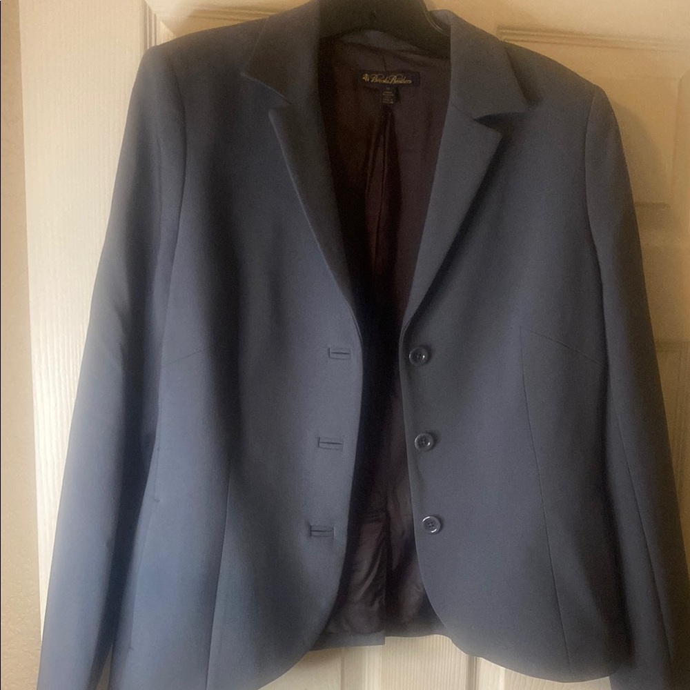 Brooks Brothers Gray Blazer Structured Tailored Fit